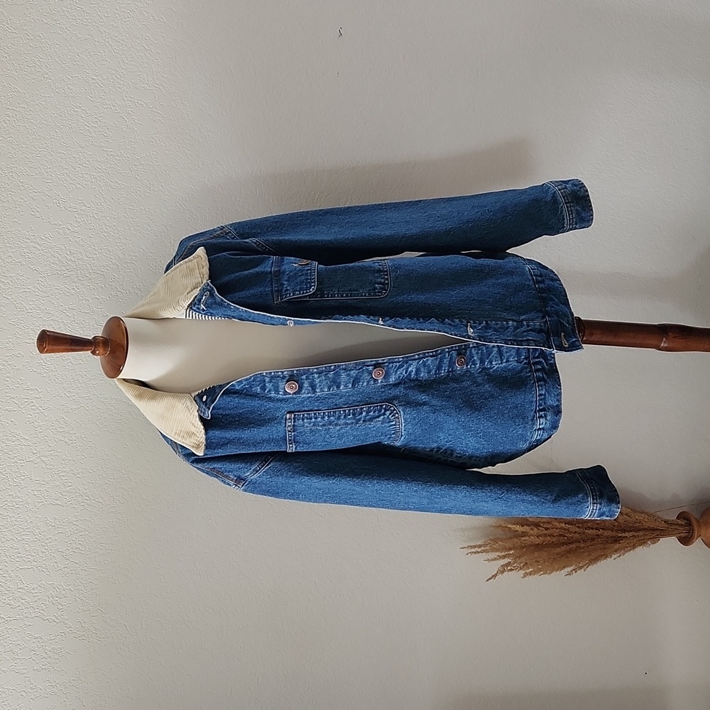 BDG Oversized Sherpa Collar Denim Jacket